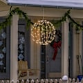 Miniatyrbilde 2 av 3: 30*30cm Julekule med LED-lys, Vanntette Lysende Julekuler for Utendørs Innendørs Fest Hage Trehagedekorasjoner