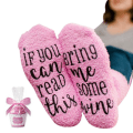Miniatyrbild 1 av 3: Roliga Strumpor För Kvinnor \"If You Can Read This Bring Me Wine\" Strumpor Med Cupcake Presentförpackning