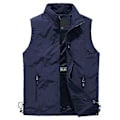 Miniatyrbillede 1 af 5: Mænds Udendørs Vest Mesh Åndbar Veste Fritids Sport Fiskevest Msolid Blå solid  Blue M