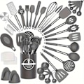 Miniatyrbild 2 av 5: 43-delars silikon köksredskapsset hemkök hög temperatur non-stick matlagningsverktyg lyxigt servis set köksredskap_xrzi Grey Standard