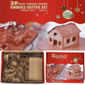 Miniatyrbilde 3 av 4: 3D Julekakeformer, 18 Stykker Rustfritt Stål Kakeformer, 3D Julekakeformer, DIY Multifunksjonell Rustfri Kakeform