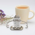 Miniatyrbillede 4 af 4: Robot Figur Te-Si, Rustfrit Stål Te-Blad Infuser Bold Si, Filter Diffuser