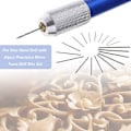 Miniatyrbillede 5 af 5: Pin Vise Håndboremaskine Præcision Mikro Twist Bor Bits Sæt Fremstilling Håndværk Udskæring Til DIY, Træ, Smykker, Resin, Plast, Knogler (1 Sæt, Blå)