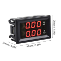 Miniatyrbillede 2 af 5: Digital Voltmeter Amperemeter Dobbelt LED Display Panel Volt Måler Amp Meter Digital Spændingsstrømsmåler Tester (2 stk., Sort)