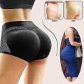 Miniatyrbillede 1 af 4: Dame Shapewear Trusser Polstrede Slanke Trusser Falsk Bagdel Sømløse Briefs Til Damer Hofte Løft Sort L Black