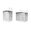 Miniatyrbillede 2 af 2: 2 stk. Rustfrit Stål Sølvtøj Hængende Tørrestativ Bestik Afdrypningskurv Metal Holder Rustfrit S M