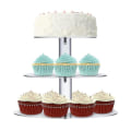 Pikkukuva 2 / 2: Kakkuteline, Cupcake-teline Pyöreä Akryylinen Ruokanäyttelyteline Kolme Kerrosta Three Floors