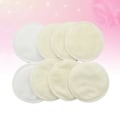 Miniatyrbillede 2 af 5: 10 stk. Brystpude Vaskbar Mor Åndbar Bambusfiber Brystpude Lækagesikker Genanvendelig Brystpude (beige)Beige1 Beige 10Pcs