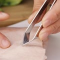 Miniatyrbilde 4 av 5: Rustfritt Stål Fiskepinsett Flat Vinklet Pinsett Fiskebein og Kjøtt Hår Fjerningsverktøy Sett med 2