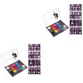 Miniatyrbilde 2 av 2: 5 Sett Halloween Sminke Pigment Vannfast Ansiktsmaling Pigment Ansiktsmakeup Verktøy 2 Sett 14,5x11cm 2 Sets 14.5x11cm