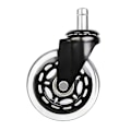 Miniatyrbilde 1 av 2: 2.5 tommer/3 tommer Pu Universalhjul Circlip Hjul Svart Sterk Bæreevne Transparent Hjul Kontorstol Stille Hjul Salg