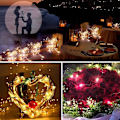 Miniatyrbild 4 av 4: Batteridrivna Fe-Ljus, 16-pack Mini Batteridrivna Koppar Fe-Ljus 2m 20 LED:er Inomhus Dekorationsljus för Sovrum Jul Bröllop Fest