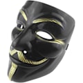 Pikkukuva 2 / 5: Hacker-naamio V for Vendetta -naamio lapsille, naisille ja miehille Halloween-cosplay-asuun Musta 10 kpl