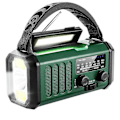 Miniatyrbild 1 av 5: RYI Soldriven Nödradiomottagare med Handvev AM FM Väderradio, SOS, 3 Lägen, Läslampa Blå 1