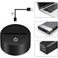 Miniatyrbillede 3 af 4: 3D Optisk Illusion Lampe Led Natlys, Børnelampe Til Drenge Piger Skrivebordslampe 7 Farver Led Kunst Skulptur Lys Med Usb Kabel Og Fjernbetjening