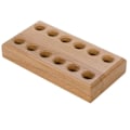 Miniatyrbilde 3 av 5: Tang Organizer Stativ i furu, treholder for kuttere, 12 hull for oppbevaring