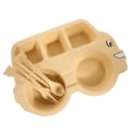 Miniatyrbilde 2 av 3: 1 Sett Middagstallerken Rutenett Tallerken Babyrett Tallerken Tykkelse Tallerken Spedbarnsrett Skål Gul 30X20.5X4cm Yellow 30X20.5X4cm