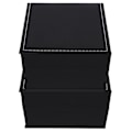 Pikkukuva 2 / 3: 2 kpl Monitoiminen Kellon Säilytyslaatikot PU Kellon Näyttölaatikot Kellon Järjestäjät Musta 11.5X11.5CM Black 11.5X11.5CM