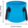 Miniatyrbillede 2 af 5: Bærbar Sammenklappelig Vandbeholder, Foldbar Camping Skål, Pvc Foldbar Camping Vandspand, Pvc Fiskeri Vandspand, Pvc Camping Vandspand, Bærbar Og
