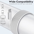 Miniatyrbild 5 av 5: USB-C Hörlurar för Samsung Galaxy S23 Ultra S22 S21 FE S20 A53 A54 USB-C Hörlurar Vit_RY