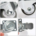 Miniatyrbilde 3 av 5: Svingbare hjul for møbler 25mm Svingbare transport hjul, Hjul for traller Industrielle platehjul TPE Transport, 2 møbelhjul + 2 hjul
