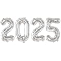 Pikkukuva 4 / 5: Hopea Onnellinen Uusi Vuosi Ilmapallot, Numero Ilmapallot, 2025 Ilmapallot Uudenvuoden Eve Party Tarvikkeet 2025