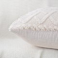 Miniatyrbillede 4 af 5: Sæt med 2 Bløde Plys Fuzzy Kort Uld Fleece Pudebetræk 18x18 tommer Grålig Beige Firkantet Mønstret Pudebetræk Dekorative Pudebetræk