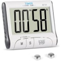 Miniatyrbild 1 av 4: Köktimer, 24h Digital Magnetisk Elektronisk Köktimer Digital Timer Med Ljudalarm LCD-Display Nedräkningstimer Magnetisk Hållare - Vit