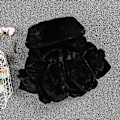 Miniatyrbild 4 av 5: Barn Imitation Päls Stor Pälskrage Pälsboll Tjock Vadderad Flickjacka Vinterkläder 130cmblack balck 130cm