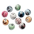 Miniatyrbillede 1 af 4: 8mm Multifarvede Harpiks Runde Løse Perler Farve Blækmaleri Løse Charm Perle Bulk Til Diy Smykker Fund 500 stk 500 pcs