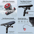 Miniatyrbild 3 av 5: Smart Baklykta för Cykel, Bromsdetekterande Bakljus, Automatisk På/Av, Vattentät, USB Laddningsbar, Ultra Ljus LED Varningsbaklykta för Cykel