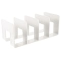 Miniatyrbilde 2 av 2: Multifunksjonell kontor-skrivebordsadministrasjon bokstøtte fil dokument oppbevaringsstativ skrivebordsbokhylle hvit White 32.5x14.5x13cm