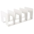 Miniatyrbillede 2 af 2: Multifunktionel Kontor Desktop Management Bogstøtte Fil Dokument Opbevaring Stativ Desktop Bogreol Hvid White 32.5x14.5x13cm