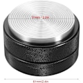 Miniatyrbilde 5 av 5: 51mm Espresso-tamper i rustfritt stål med kalibrert trykk - svart (trådbase)