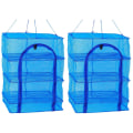 Miniatyrbilde 1 av 2: 3 stk Utendørs Matnett Foldbar Tørkenett Hengende Mesh Tørker Kvadratisk Hengende Mesh Tørker For Reker 2pcs 66X40X40cm
