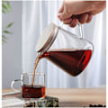 Miniatyrbillede 5 af 5: RYI_Glaskande til kaffe med låg, isoleret glaskande, transparent isoleret kaffekande til juice, te, kaffe og vand (500 ml) Transparent 500 ml