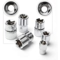 Miniatyrbild 2 av 4: Set med 14 E-typ stjärnformade Torx-hylsor i spärrlåda | Hylsset med E-profiler