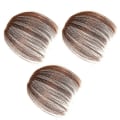 Miniatyrbilde 2 av 3: 3 stk Realistiske Falske Hårlugger Cosplay Falske Luftlugger Parykklugger Kvinne Falske Lugger Brun 12X3X0.4CM Brown 12X3X0.4CM