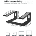 Miniatyrbillede 2 af 5: Laptop Stativ Laptop Stativ Kompatibel Med Mac Macbook Pro Air, Ergonomisk Stativ Kompakt Monteringsbeslag Til 10-15,6 Tommer Laptop, Ls1 Sort