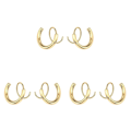 Miniatyrbilde 1 av 2: 6 stk Spiral Dobbel Hoops Vridbare Ørepynt Helix Stud Øre Klatre Ørepynt 6 stk 1,5x1,5 cm 6 pcs 1.5x1.5cm