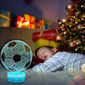 Miniatyrbillede 4 af 5: Fodbold 3D Lampe, LED Natlys Illusion Lamper 7 Farver Skiftende Berøringskontrol USB Optisk Skrivebordslampe, Sengelamper Til Børn Jul Fødselsdag