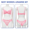 Pikkukuva 3 / 5: 1 Set Naisten Seksikäs Alusvaatteet Elegant Lady Rintaliivit Ja Alushousut Set Pitsi Naisten-alusvaatteet Pink38 85B Pink 38 85B