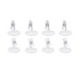 Miniatyrbillede 2 af 3: 16 stk. Klæbende Noteflag, Visitkort Holder, Tøjstativ Skilte Klips Nip Klips Drejelige Klips Pr White 5.5X5.5CM