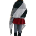 Miniatyrbillede 3 af 5: Dames Langt Sjal 250cm * 70cm Tæppe Stof Sjal Sjal Kappe Vinter Sjal