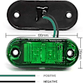 Miniatyrbillede 2 af 5: 8 stk. LED Side Marker Lys Grøn Belysning, Lys Side Marker Lys LED Side Marker Lys, 12v/24v Universal Clearance Lys Til Bil Lastbil Varevogn Trail