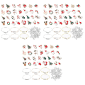 Pikkukuva 2 / 3: 3 Sarjaa / 145 kpl DIY-rannekorujen tarvikkeita Joululahjoihin Seosriipus DIY:lle 3 Sarjaa 7X7CM 3 Sets 7X7CM