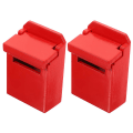 Miniatyrbillede 4 af 4: 2 stk Træ Mini Postkasse Figur Mini Hus Møbel Model Dekorativ Miniature Brevkasse StatueRød Red 7X4.5CM
