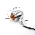 Miniatyrbillede 2 af 5: Motorcykel Retro Modificeret Metal Blinklys, Motorcykel Blinklys, 12v Modificeret Universal Blinklyset Har 2 Ledninger, En Positiv A