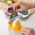 Miniatyrbilde 5 av 5: Rustfritt Stål Konservert Egg Skinke Banan Kutter Skiver, Skjær Kokte Egg Konserverte Egg Skinker Bananer Effektivt (1 stk, Gul)