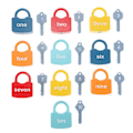 Pikkukuva 1 / 4: Lelut Taaperoille Numeroiden Sovituslukko Lapset Iq Lelut Koulutus Aakkoslukko Numeroiden Lajittelulelu Sekalaiset Assorted Color 8x6.5x2.8cm